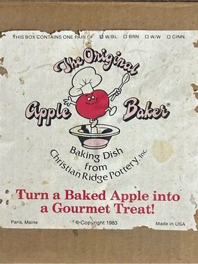 The Original Apple Baker Baking Dish. Never been used, in original box.